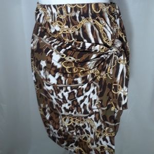 Cache Skirt Chains Print